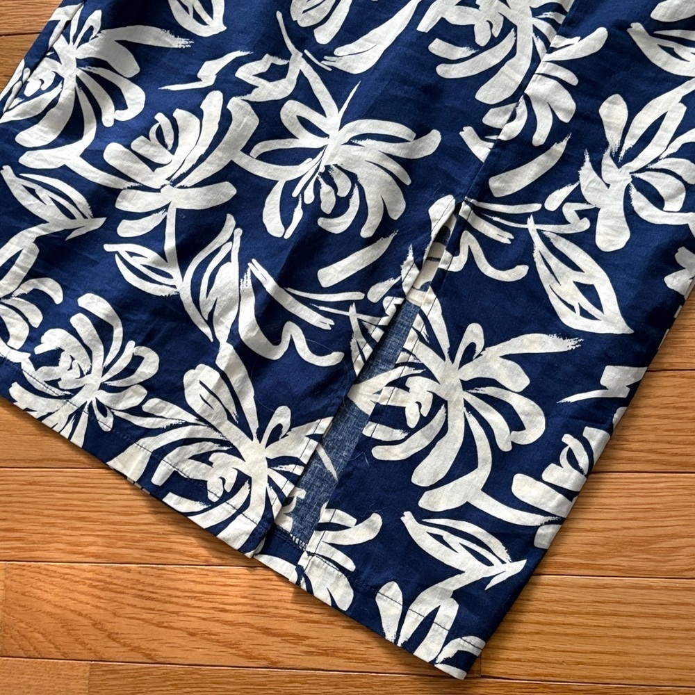 Monteau Navy and White Floral Midi Dress - Picture 5 of 8